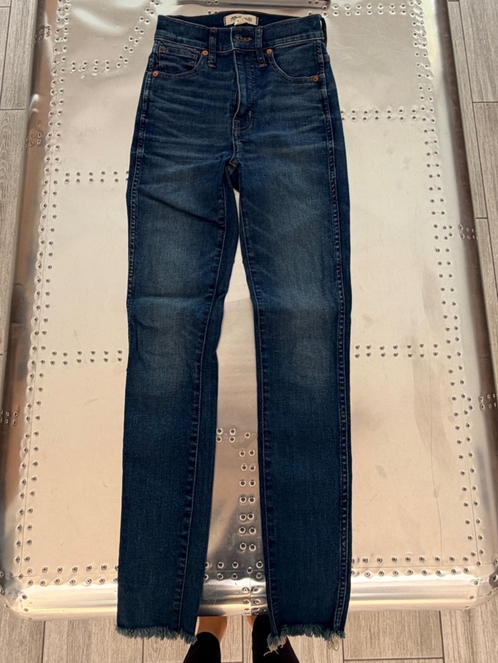 Madewell Dark Blue High-Rise Skinny Jeans
